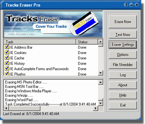 Screenshot of Tracks Eraser Pro 4.01