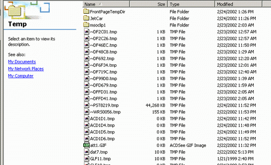 windows temp file